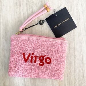 America and Beyond Zodiac Virgo Beaded Wristlet Pouch